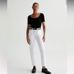 NWT - AG-ED Denim Ex-Boyfriend Slouchy Slim, White, Size 30, Women’s